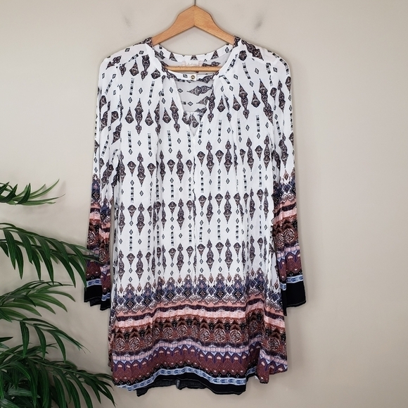 Altar'd State | Boho Long Sleeve Dress - Picture 1 of 7